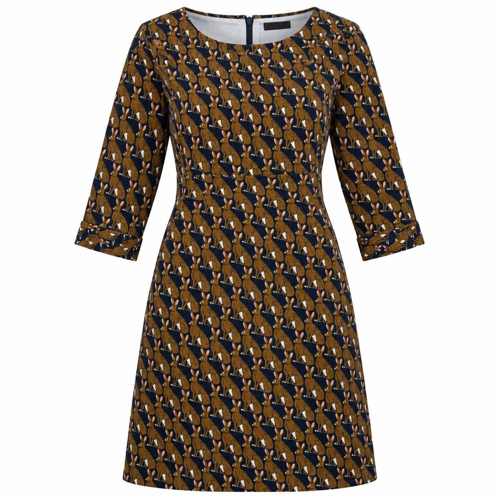 Boden Coraline Corduroy Shift Dress 3/4 Sleeve Size 4P preppy cottage bunny